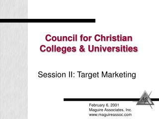Council for Christian Colleges &amp; Universities