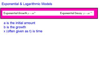 Notes Apps of exp and logs