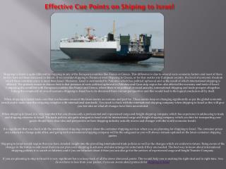 Effective Cue Points on Shiping to Israel