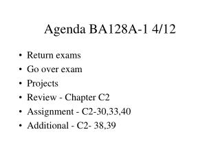 Agenda BA128A-1 4/12