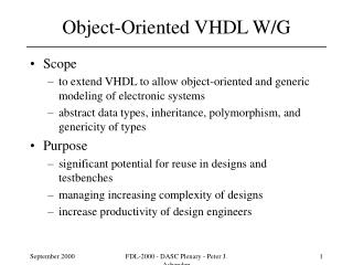 Object-Oriented VHDL W/G