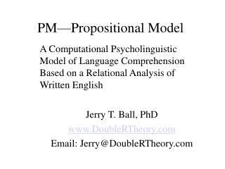 PM—Propositional Model
