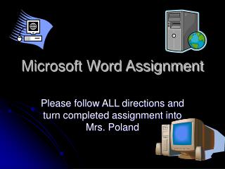 Microsoft Word Assignment