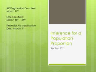 Inference for a Population Proportion