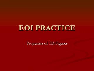 EOI PRACTICE