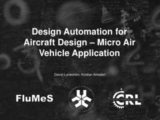 Design Automation for Aircraft Design – Micro Air Vehicle Application