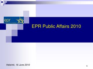 EPR Public Affairs 2010