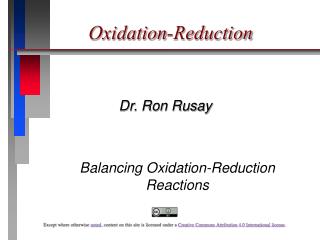 Oxidation-Reduction