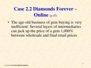Case 2.2 Diamonds Forever – Online (p.45)