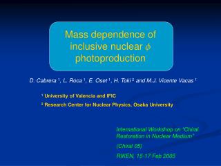 Mass dependence of inclusive nuclear f photoproduction