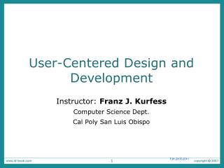 User-Centered Design and Development