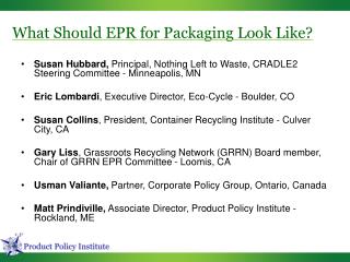 What Should EPR for Packaging Look Like?