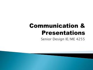 Communication &amp; Presentations