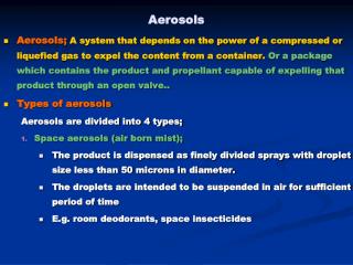 Aerosols