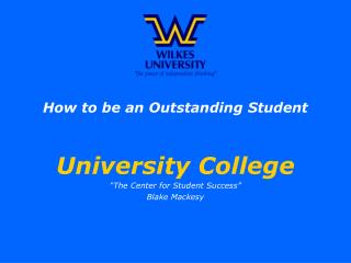 How to be an Outstanding Student