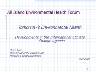 All Island Environmental Health Forum