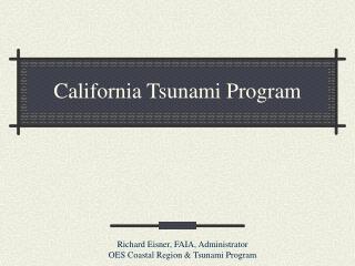 California Tsunami Program