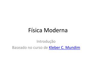 Física Moderna