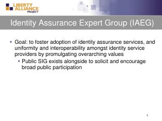 Identity Assurance Expert Group (IAEG)
