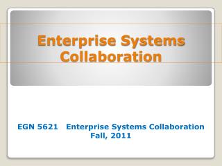 Enterprise Systems Collaboration