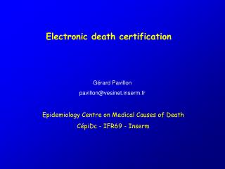 Electronic death certification