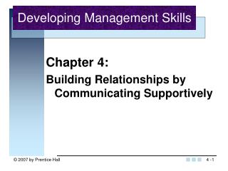 Developing Management Skills