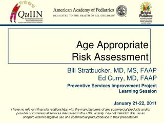 Age Appropriate Risk Assessment