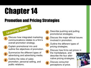 Chapter 14 Promotion and Pricing Strategies