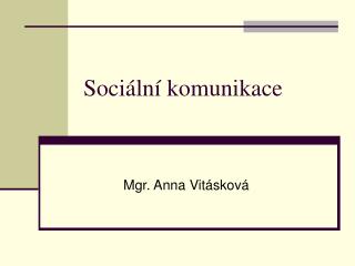 Sociální komunikace