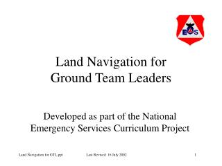 Land Navigation for Ground Team Leaders