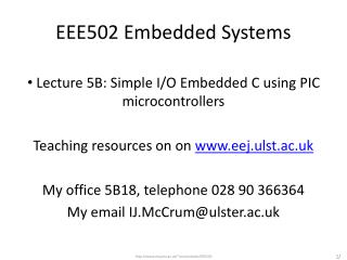 EEE502 Embedded Systems