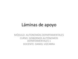 Láminas de apoyo