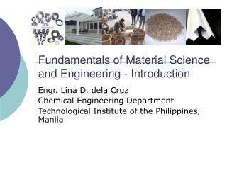 Fundamentals of Material Science and Engineering - Introduction