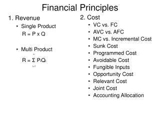Financial Principles