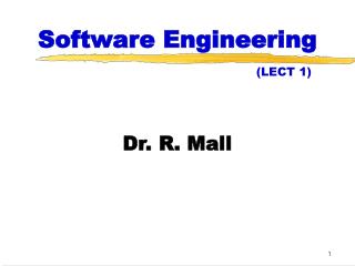 Software Engineering (LECT 1)