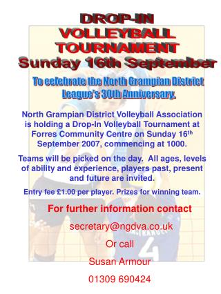 For further information contact Â secretary@ngdva.co.uk Or call Susan Armour 01309 690424