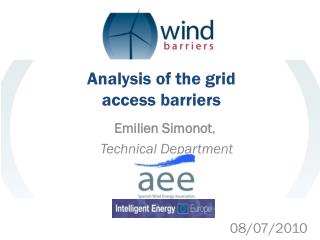 Analysis of the grid access barriers