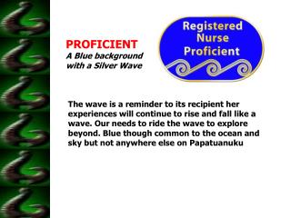 PROFICIENT A Blue background with a Silver Wave