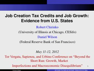 Job Creation Tax Credits and Job Growth: Evidence from U.S. States