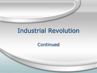 Industrial Revolution