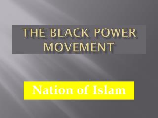 The Black Power Movement