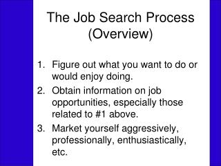 The Job Search Process (Overview)