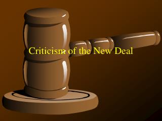 Criticism of the New Deal