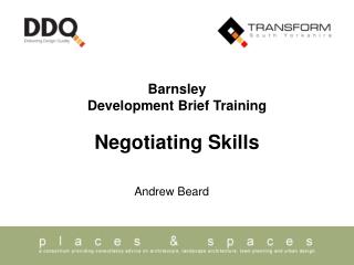 Barnsley Development Brief Training Negotiating Skills