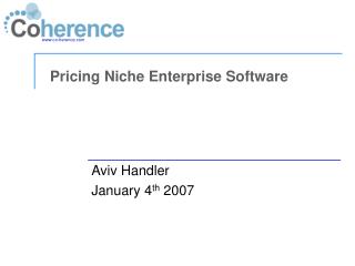 Pricing Niche Enterprise Software
