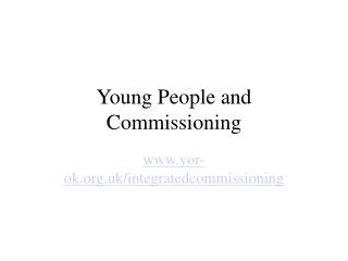 Young People and Commissioning