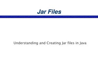 Jar Files