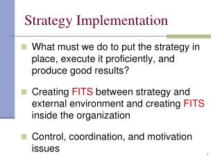 Strategy Implementation