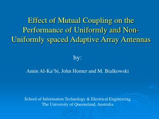 Effect of Mutual Coupling on the Performance of Uniformly and Non-