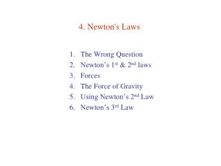 4. Newton's Laws
